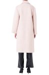 Grey Lab Oversize Longline Heather Blush Wool Blend Coat