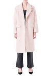 Grey Lab Oversize Longline Heather Blush Wool Blend Coat