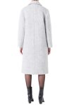 Grey Lab Oversize Longline Heather Grey Wool Blend Coat