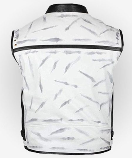 Han Solo Star Wars Story White Leather Vest.