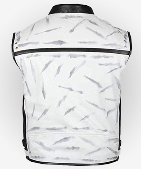 Han Solo Star Wars Story White Leather Vest.