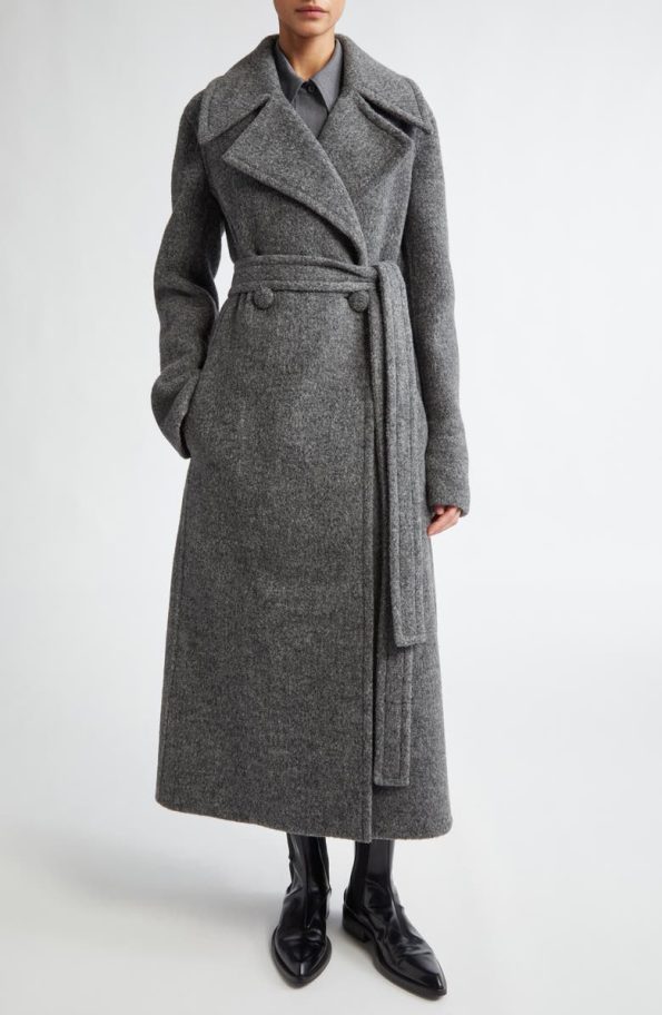 Jil Sander Shadow Belted Double Breasted Coat