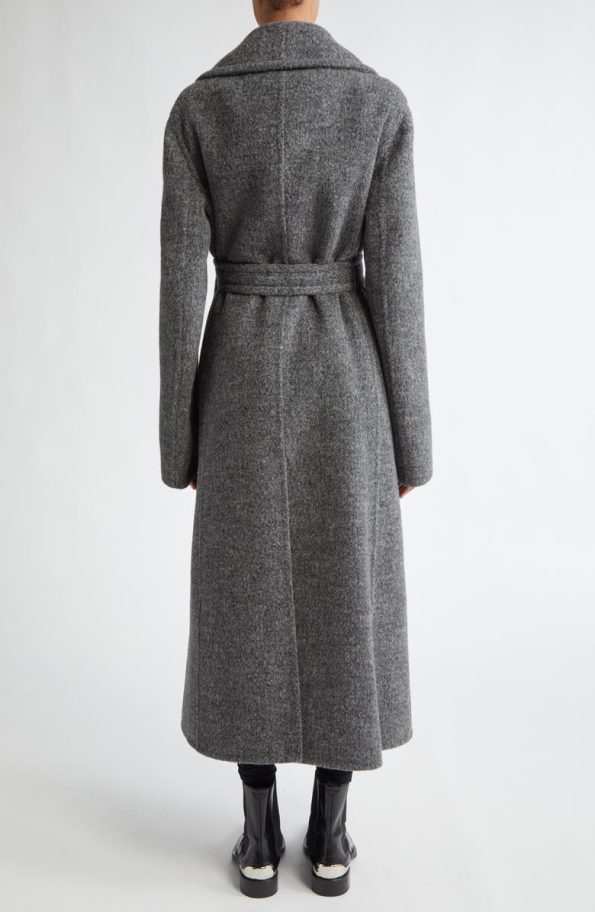 Jil Sander Shadow Belted Double Breasted Coat.