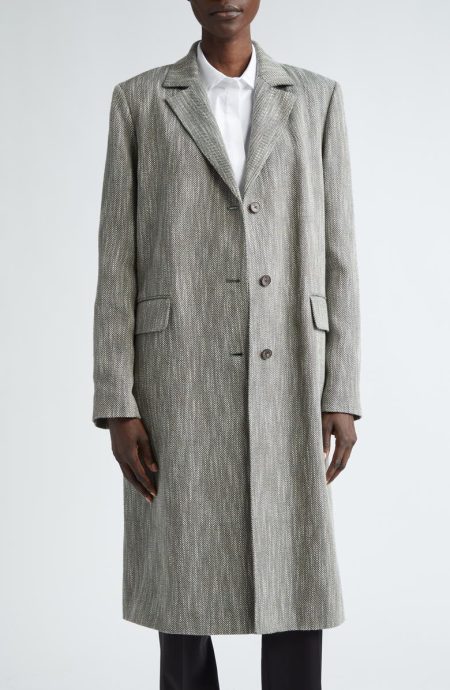 Lafayette 148 New York Vineyard Multi Herringbone Coat