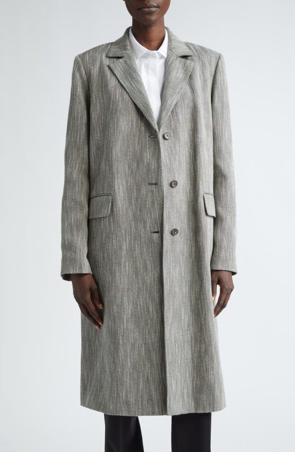 Lafayette 148 New York Vineyard Multi Herringbone Coat