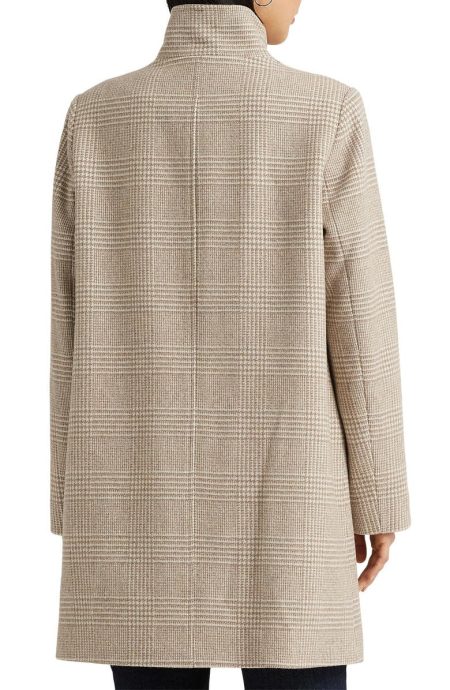 Lauren Ralph Lauren Cream Tab Front Coat