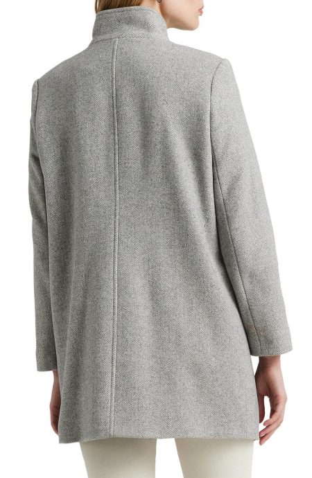 Lauren Ralph Lauren Grey Tab Front Coat