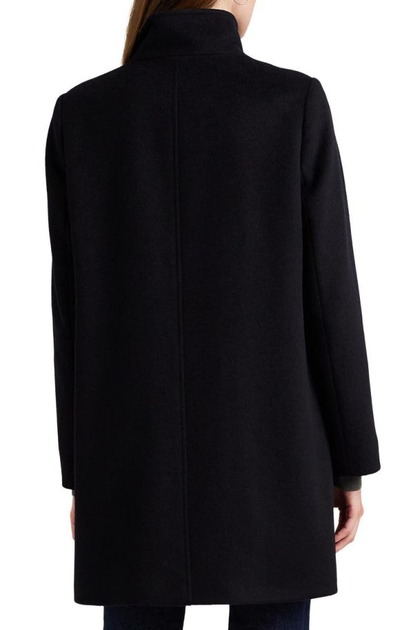 Lauren Ralph Lauren Navy Blue Tab Front Coat