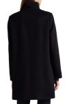 Lauren Ralph Lauren Navy Blue Tab Front Wool Blend Coat