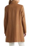 Lauren Ralph Lauren New Vicuna Brown Tab Front Wool Blend Coat
