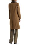 Lauren Ralph Lauren New Vicuna Faux Leather Trim Double Breasted Wool Blend Coat