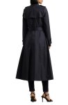 Lauren Ralph Navy Blue Double Breasted Belted Water Repellent Trench Coat