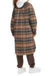 Levi’s Brown Plaid Wool Longline Coat