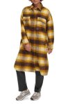 Levi’s Yellow Plaid Wool Longline Coat