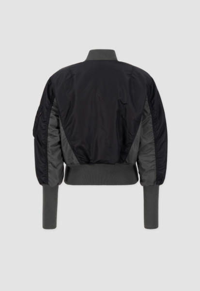 Ma-1 Cyber Wmn Black Military Flight Jacket.