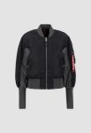 Ma-1 Cyber Wmn Black Military Flight Jacket