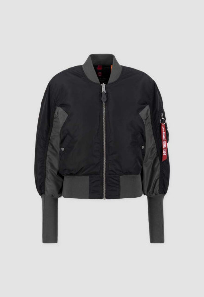 Ma-1 Cyber Wmn Black Military Flight Jacket