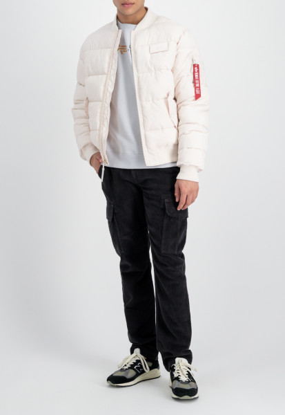 Ma-1 Puffer Beige Flight Bomber Jacket.
