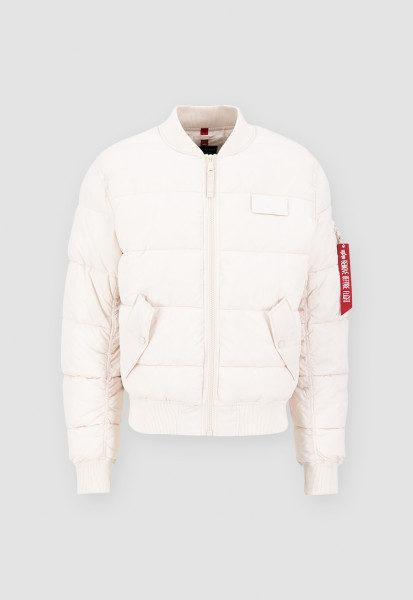 Ma-1 Puffer Beige Flight Bomber Jacket