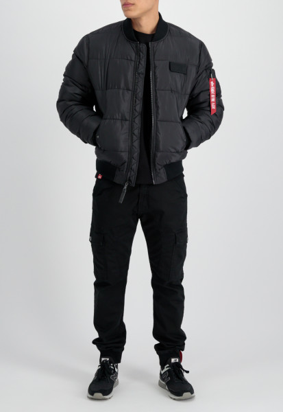 Ma-1 Puffer Black Flight Bomber Jacket.