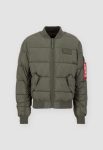 Ma-1 Puffer Grey Flight Bomber Jacket