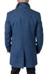 Maceoo Blue Captain Wool Overcoat