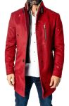 Maceoo Red Captainskull Embroidered Peacoat