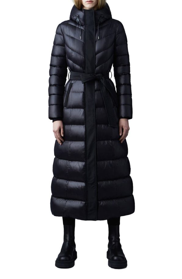 Mackage Black Calina Lustrous Water Repellent Down Coat