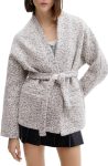 Mango Grey Tie Waist Coat