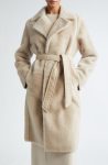 Max Mara Sand Ulzio Belted Camel & Mohair Coat