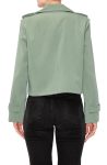 Melloday Spring Olive Crop Trench Blazer