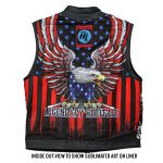 Men’s Black ‘patriotic’ Conceal And Carry Hot Leather Vest