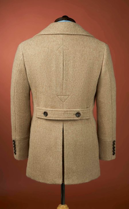Men's Camel Wool Peacoat.