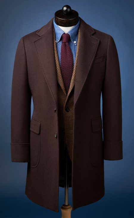 Men's Dark Brown Cashmere Overcoat