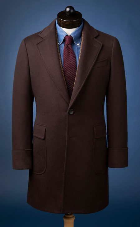 Men's Dark Brown Wool Cashmere Overcoat