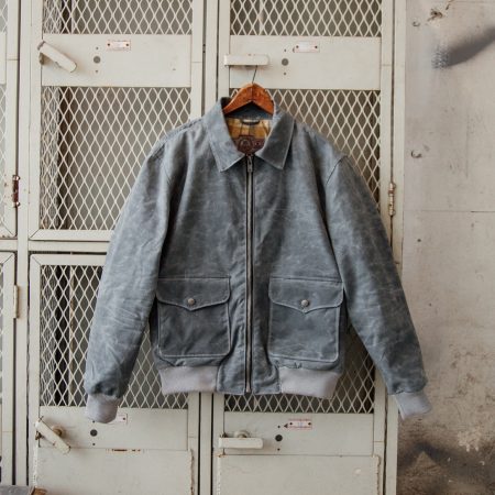 Men's G-1 Waxed Charcoal Bomber Flight Jacket
