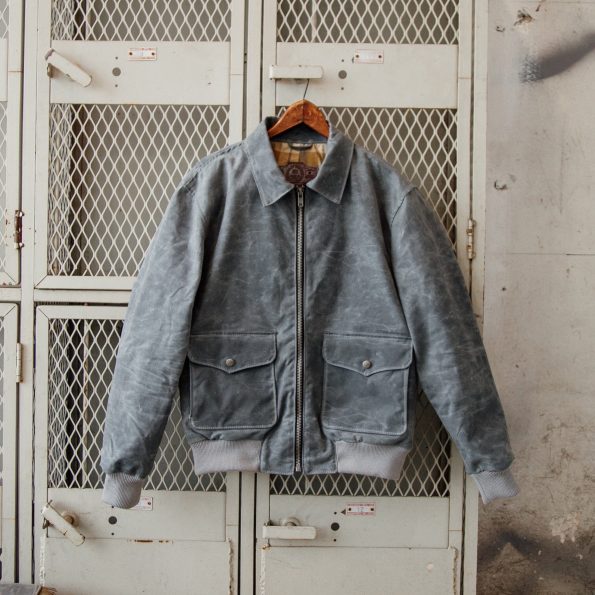 Men's G-1 Waxed Charcoal Bomber Flight Jacket