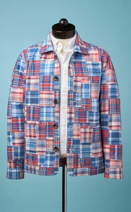 Men's Madras Check Cotton Chore Coat