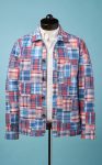 Men's Madras Check Cotton Chore Coat