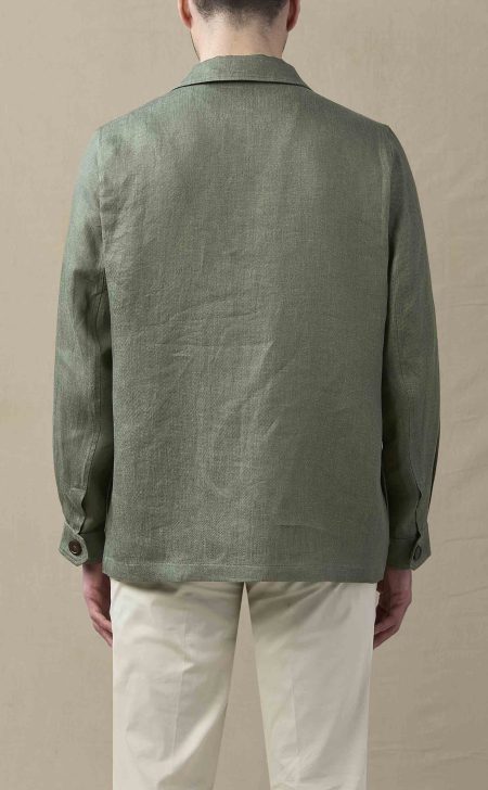 Men's Sage Green Cotton Chore Coat.