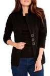 Nic+zoe Black Editor Knitted Blazer