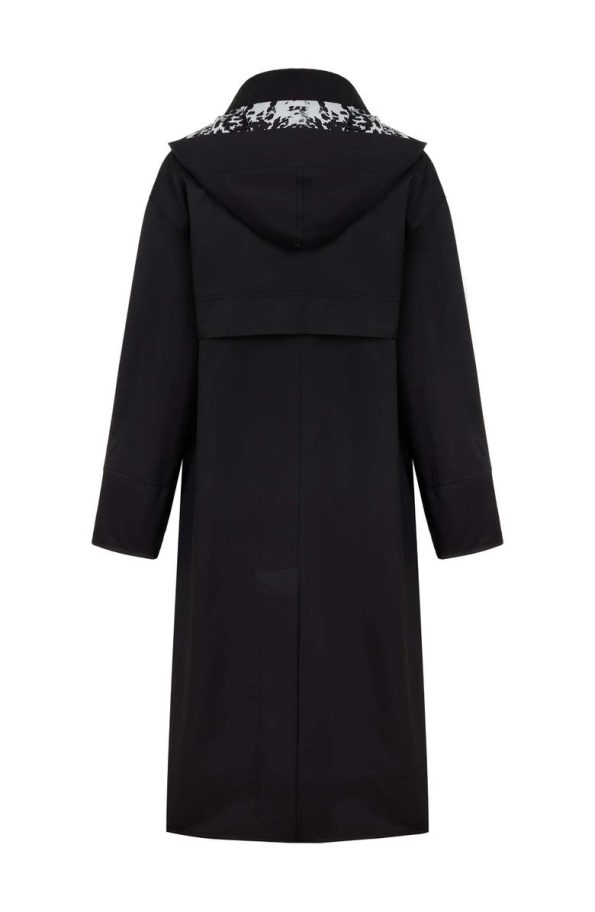 Nocturne Black Oversize Hooded Coat
