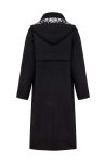 Nocturne Black Oversize Hooded Trench Coat