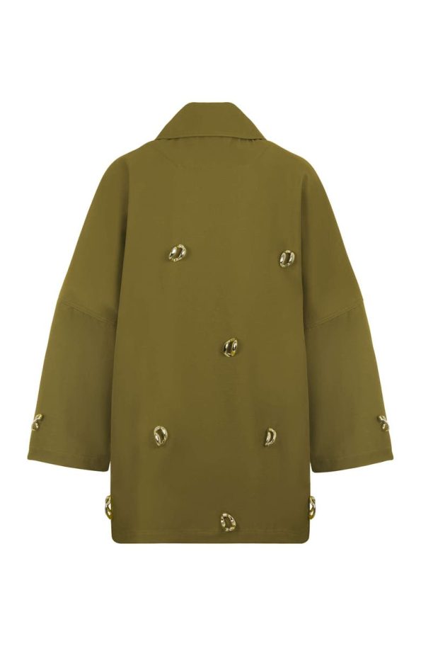 Nocturne Khaki Chained Coat
