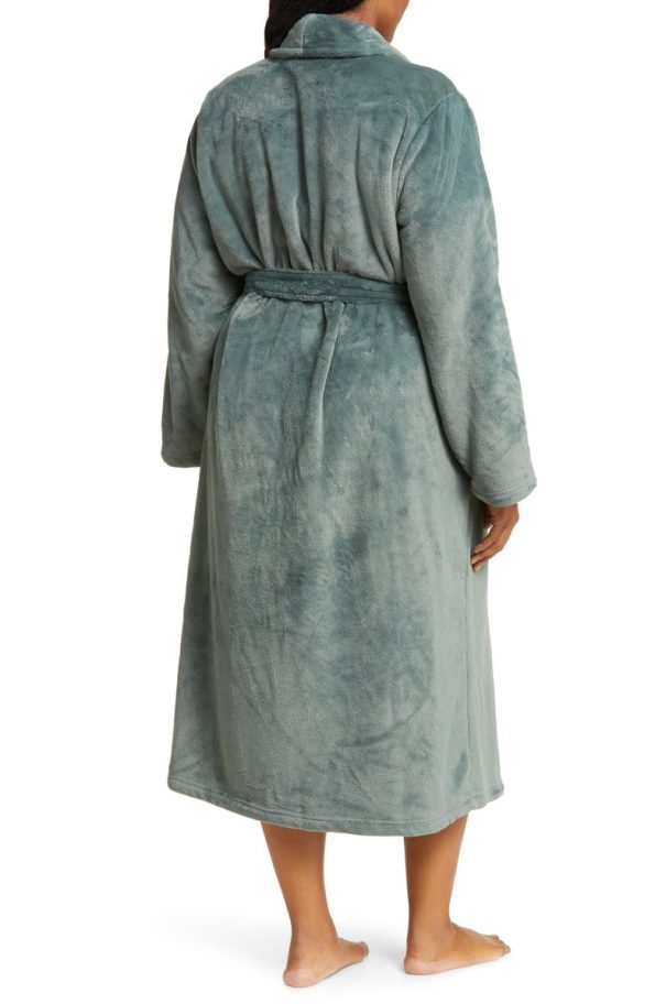 Nordstrom Shawl Collar Plush Green Peacoat.