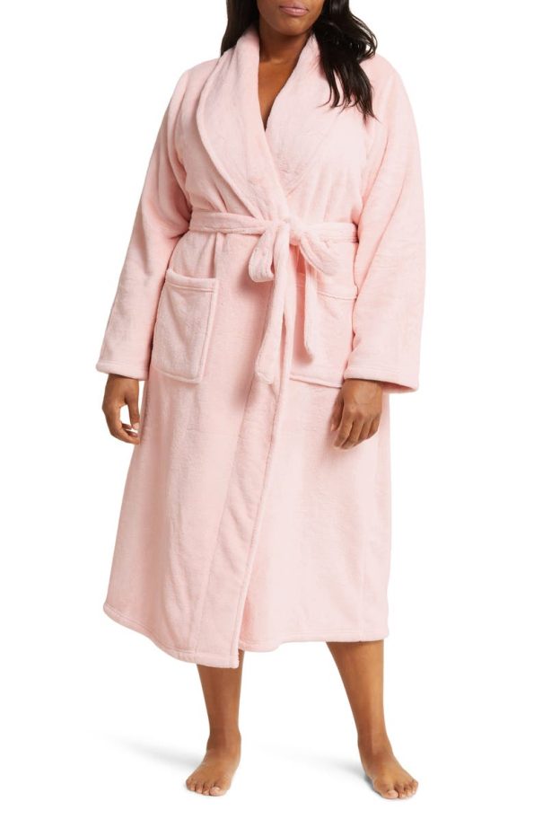 Nordstrom Shawl Collar Plush Pink Peacoat