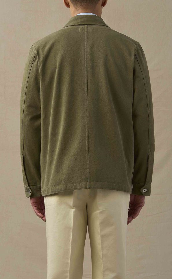 Olive Heavy Canvas Chore Coat.
