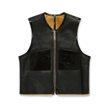 Our Legacy Men’s Reversible Black Shearling Vest