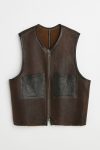 Our Legacy Men’s Reversible Brown Shearling Vest
