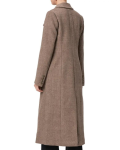 Paige Lucrezia Longline Rye Brown Multi Wool Blend Coat